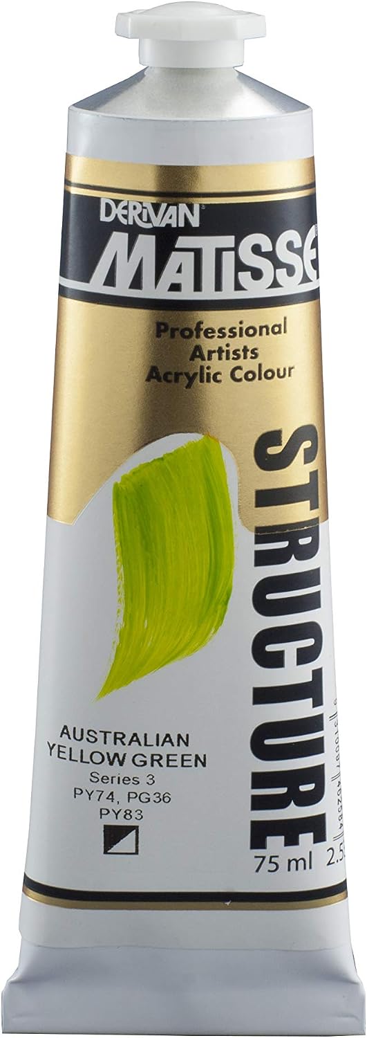 Derivan Matisse Structure Acrylics Paint 75 ml, Australian Yellow Green