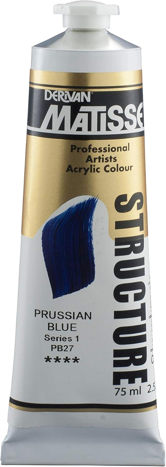 Derivan Matisse Structure Acrylics Paint 75 ml, Prussian Blue