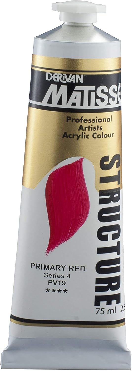 Derivan Matisse Structure Acrylics Paint 75 ml, Primary Red