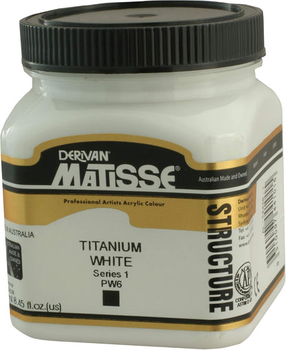 Derivan Matisse Structure Acrylics Paint 250 ml, Titanium White