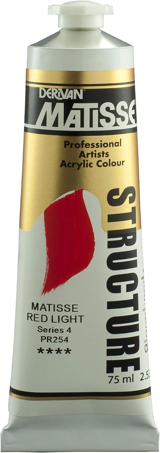 Derivan Matisse Structure Acrylics Paint 75 ml, Derivan Matisse Light Red