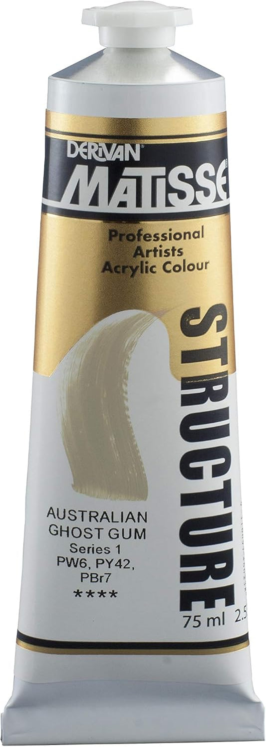 Derivan Matisse Structure Acrylics Paint 75 ml, Australian Ghost Gum