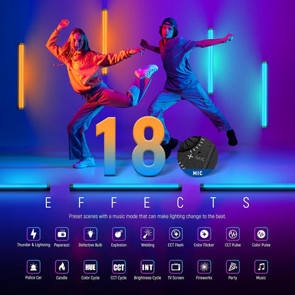NEEWER TL60 RGB Tube Light, Full Color RGBWW Light Stick