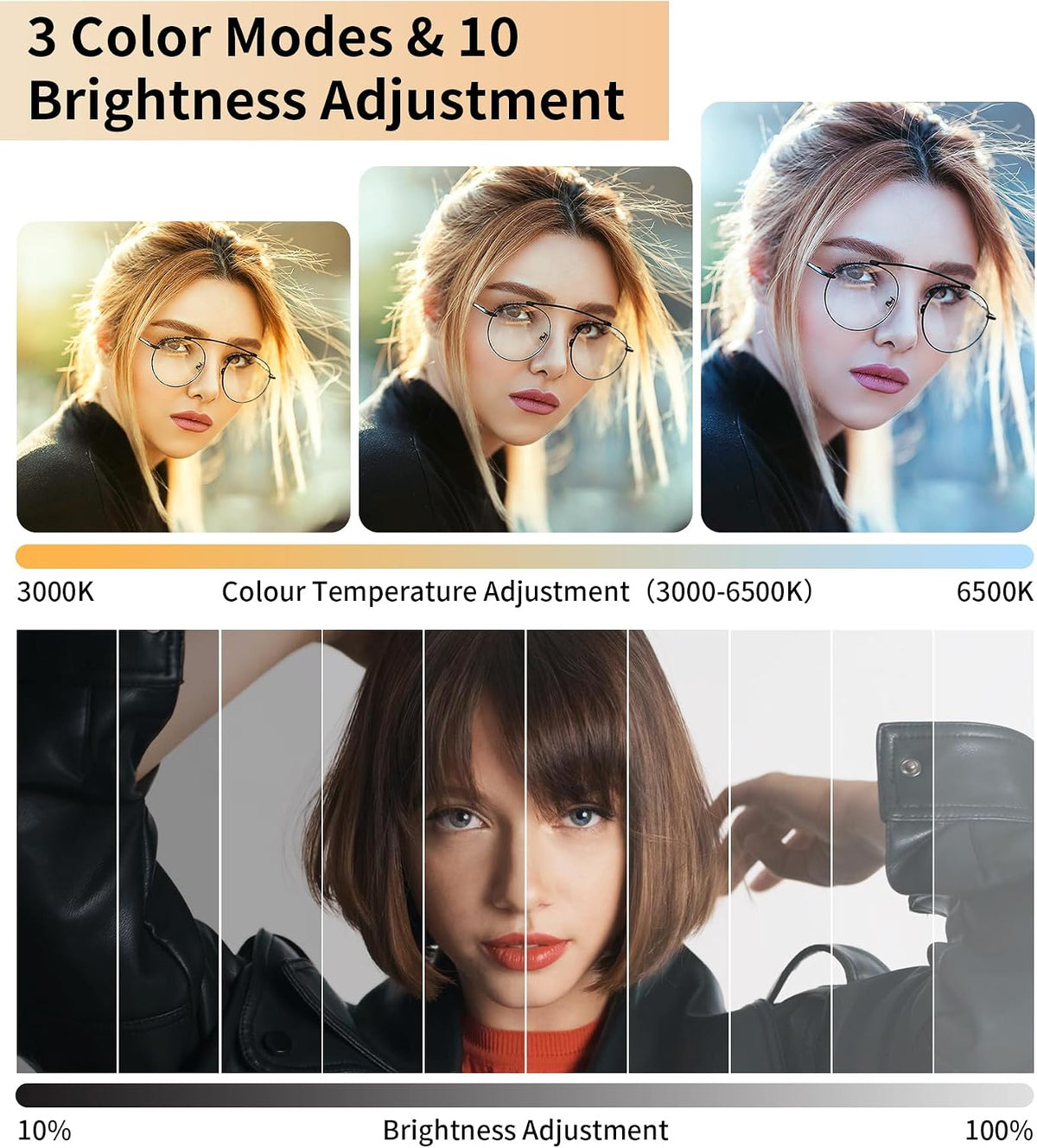 TONEOF 96 LED Rechargeable Wall Light, Magnetic Selfie Light for iPhone