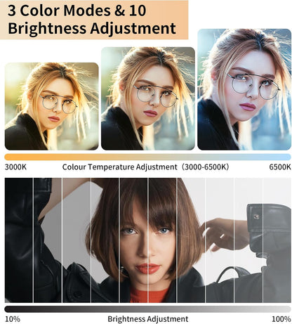 TONEOF 96 LED Rechargeable Wall Light, Magnetic Selfie Light for iPhone