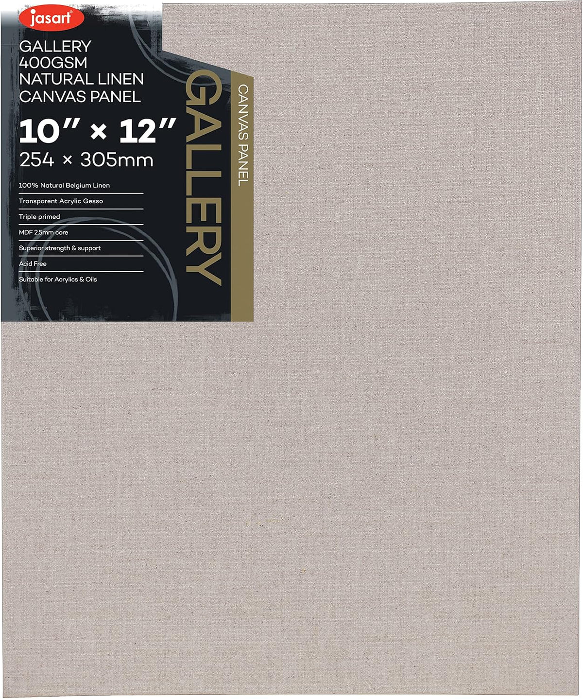 Jasart Gallery Linen Canvas Board 10x12inch