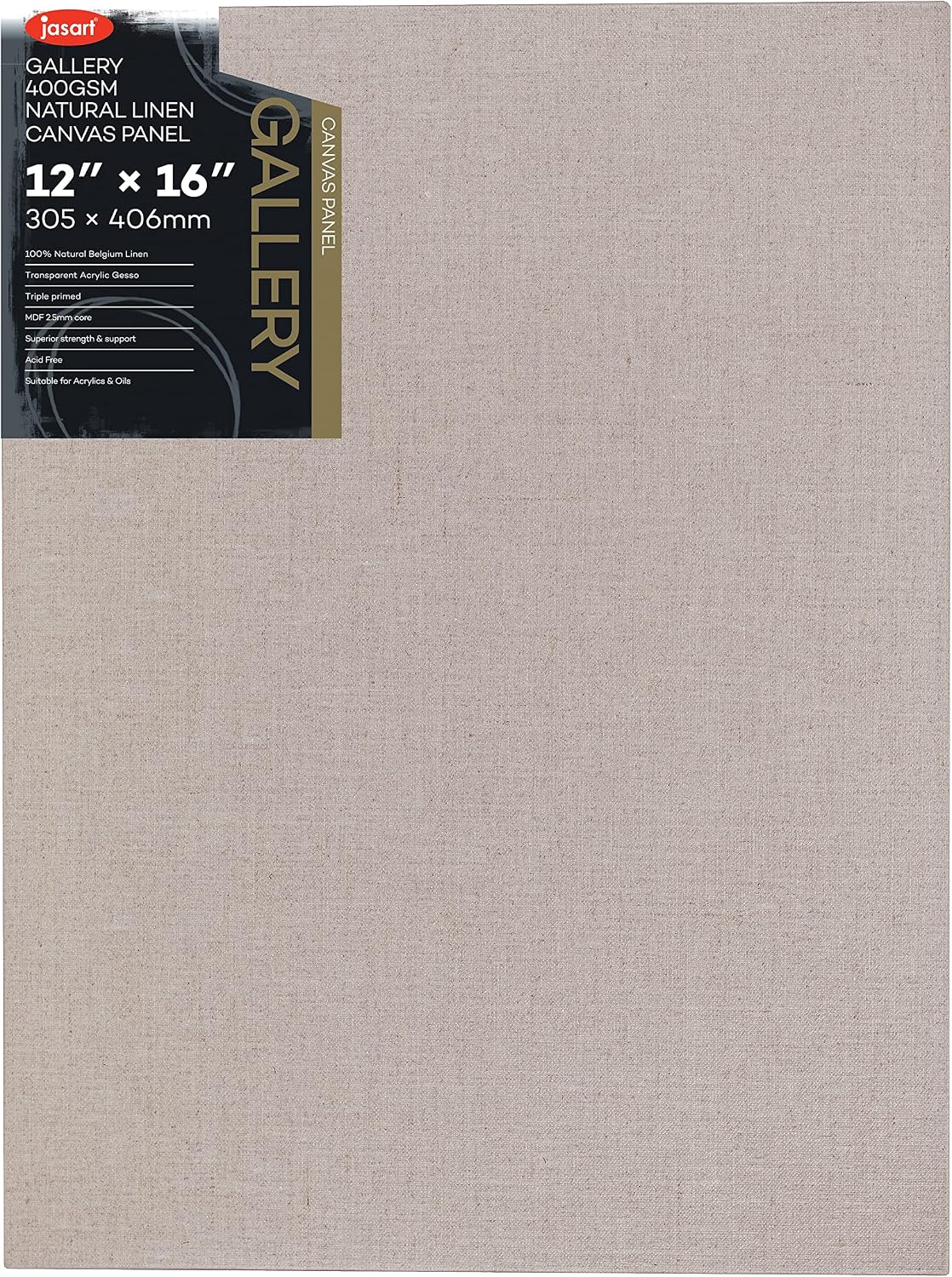 Jasart Gallery Linen Canvas Board 12x16inch