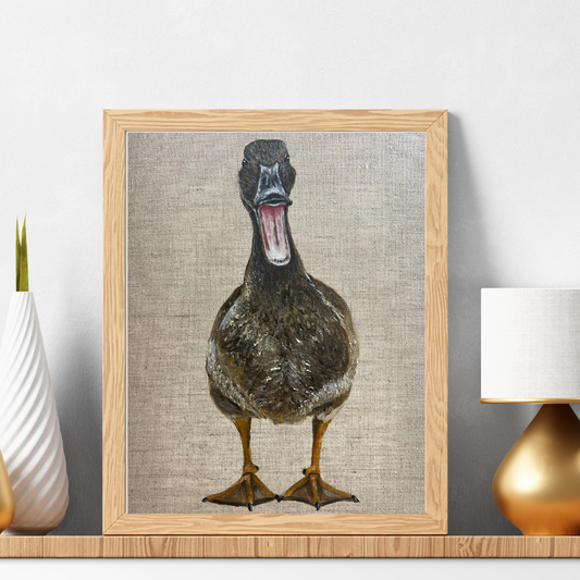 “Willy the Duck” acrylic painting