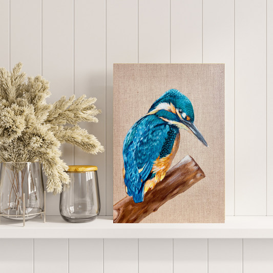 “Patience” Kingfisher acrylic painting