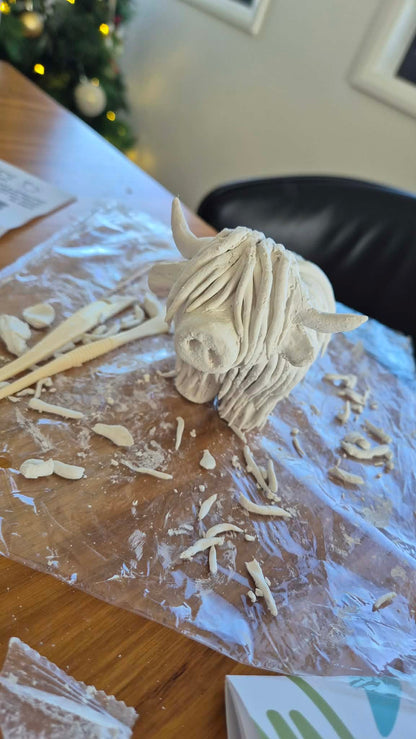 DIY Clay Highland Cow Kit