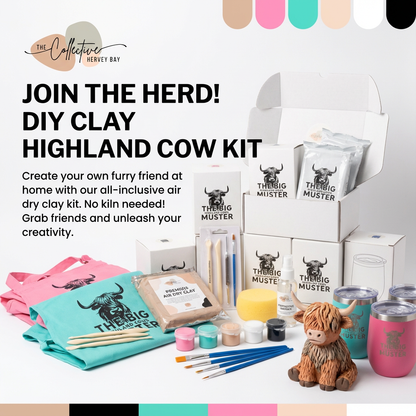 DIY Clay Highland Cow Kit
